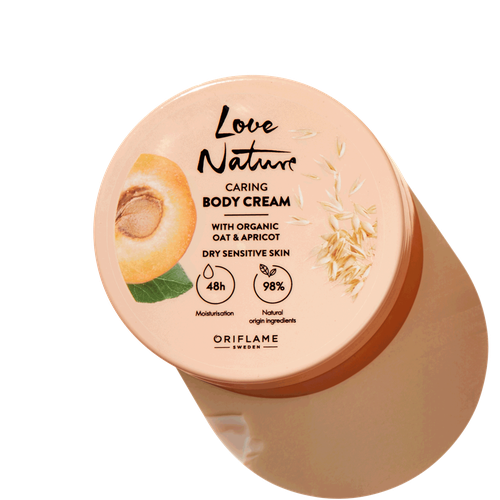Love Nature Caring Body Cream with Organic Oat & Apricot