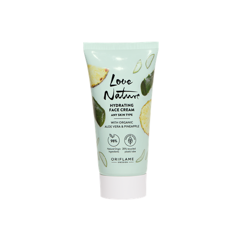 Love Nature Hydrating Face Cream with Organic Aloe Vera & Pineapple