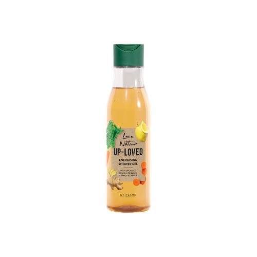 Love Nature Up-Loved Energising Shower Gel with Upcycled Lemon, Organic Carrot & Ginger