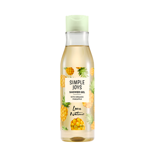 Love Nature Simple Joys Shower Gel with Organic Pineapple Love Nature